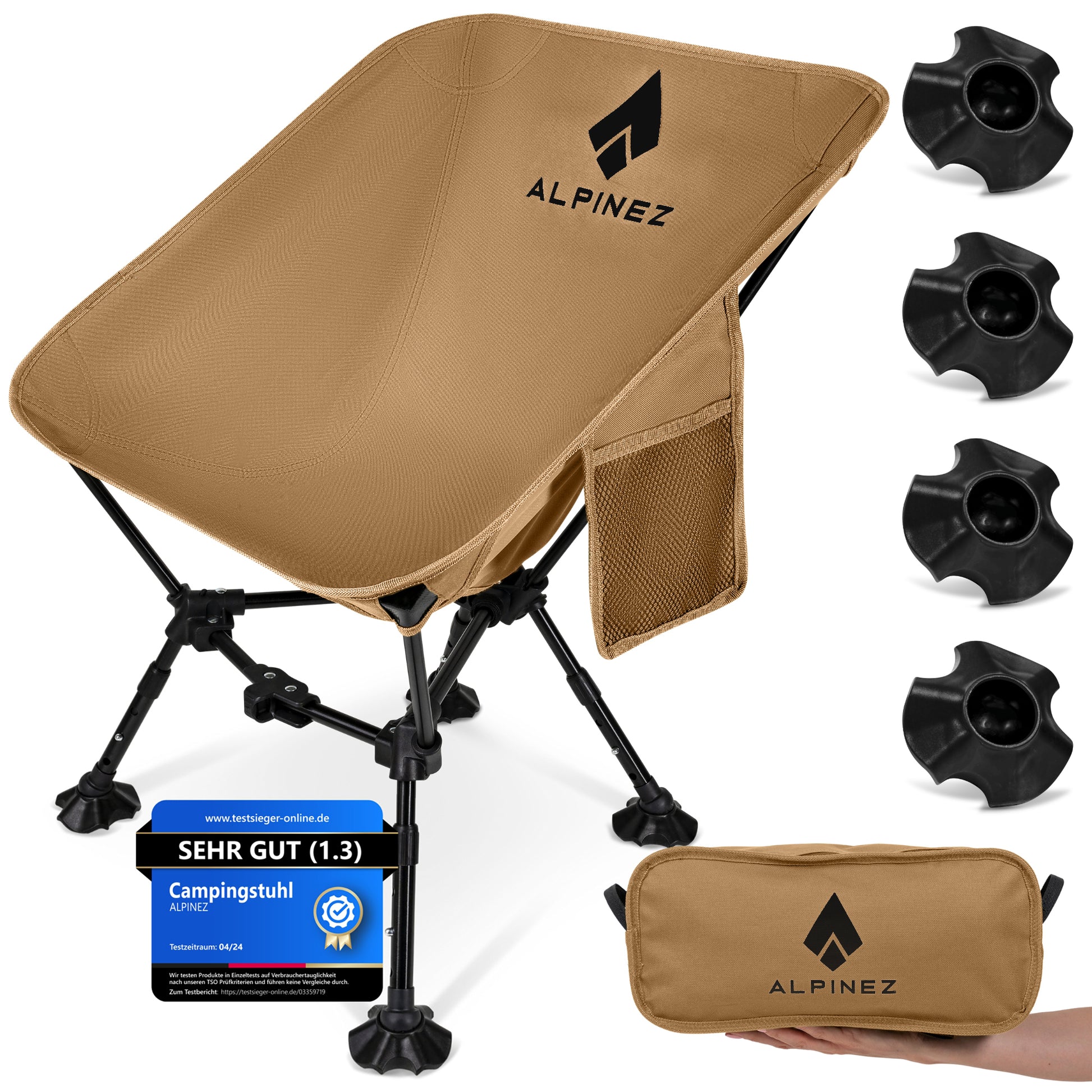 campingstuhl klein und leicht ALPINEZ Campingstuhl Faltbar & Leicht